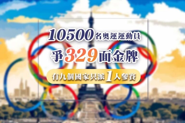 10500奧運運動員爭329面金牌 有9國只派1人參賽